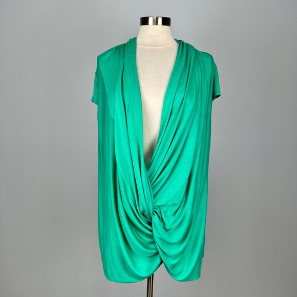 Alice Olivia Womens Draped Infinity Scarf Cardigan Sweater Green size Small - Picture 5 of 10